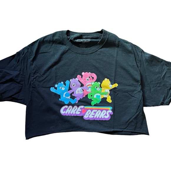 Care Bears Modern Graphic Tee Crop Top Size Medium - Picture 1 of 5